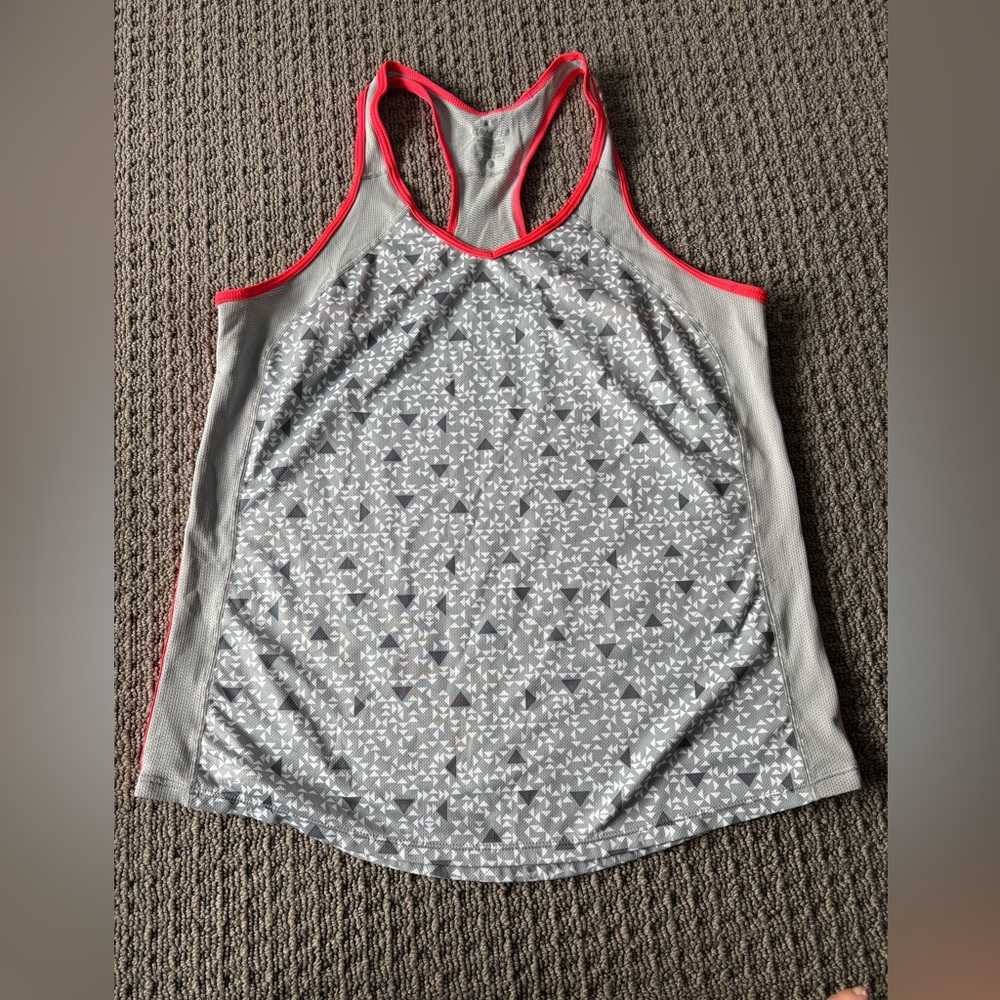 💋NIKE DRI-FIT Gray and Pink Women's Racerback Tank Top, L
